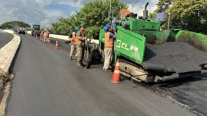A primeira etapa do trabalho contemplou o sentido bairro (Cidade Jardim), enquanto agora a execução foi concluída no sentido Centro