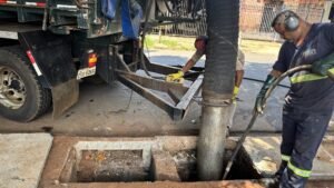 Prefeitura de Americana executa limpeza com hidrojato na região do Parque Gramado