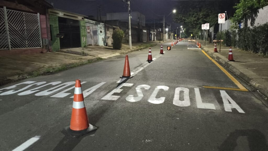 Em Hortolândia, desde o início do ano, o entorno de 22 escolas recebeu ações de reforço da segurança viária