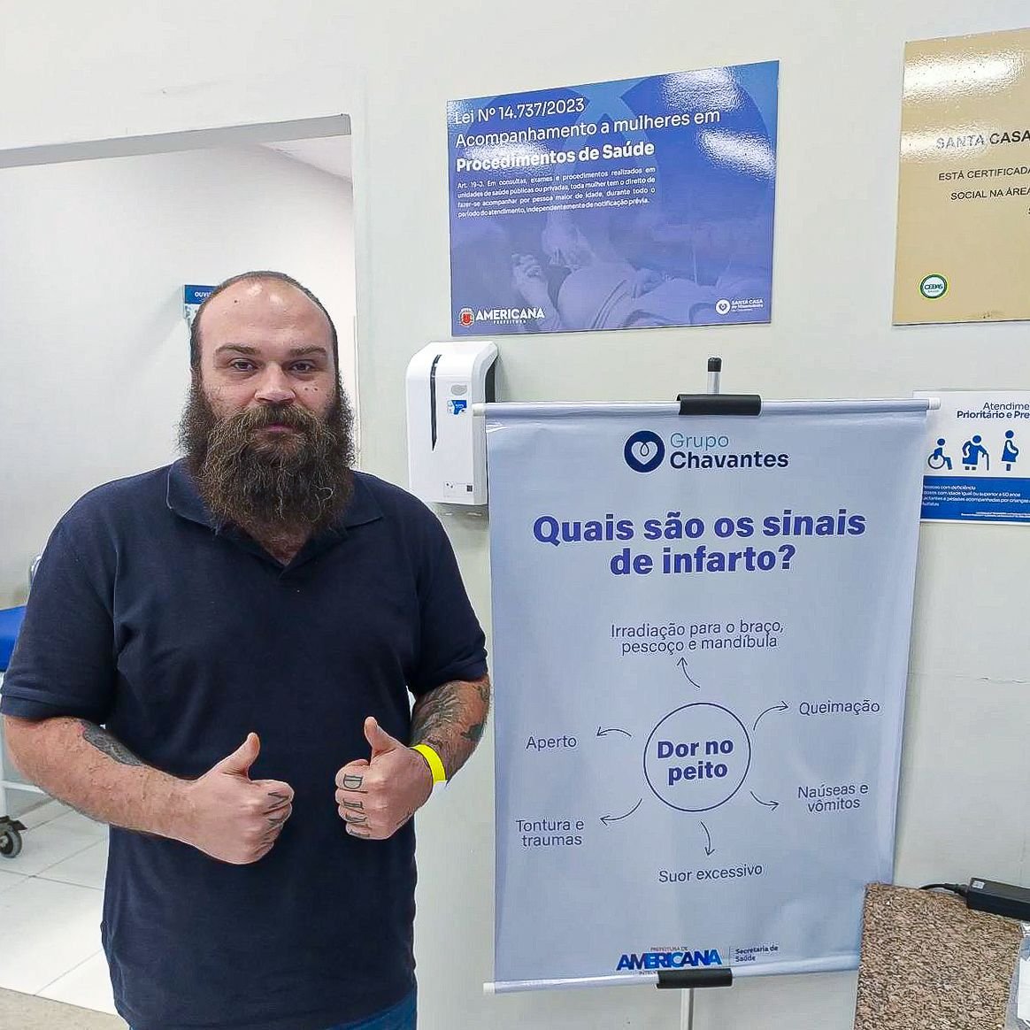 Paciente destaca atendimento ágil no Hospital Municipal após dor torácica