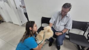 Visita de cães terapeutas leva momentos de descontração ao Núcleo de Especialidades de Americana