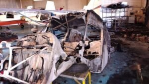 Incêndio atinge hangar no Aeroporto Municipal de Americana