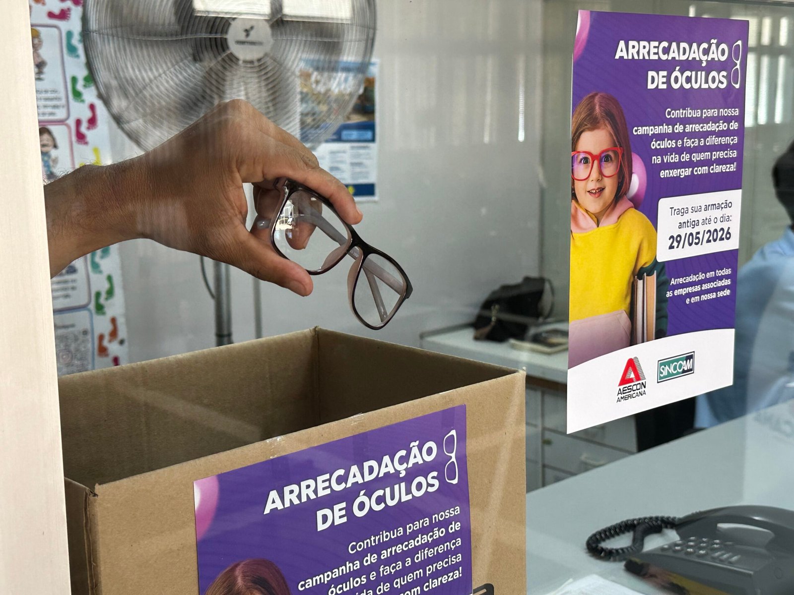 Paço Municipal de Americana é ponto da campanha de arrecadação de armações de óculos de grau