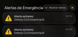 Alerta misterioso com a palavra “misantropia” em celulares gera investigação das autoridades