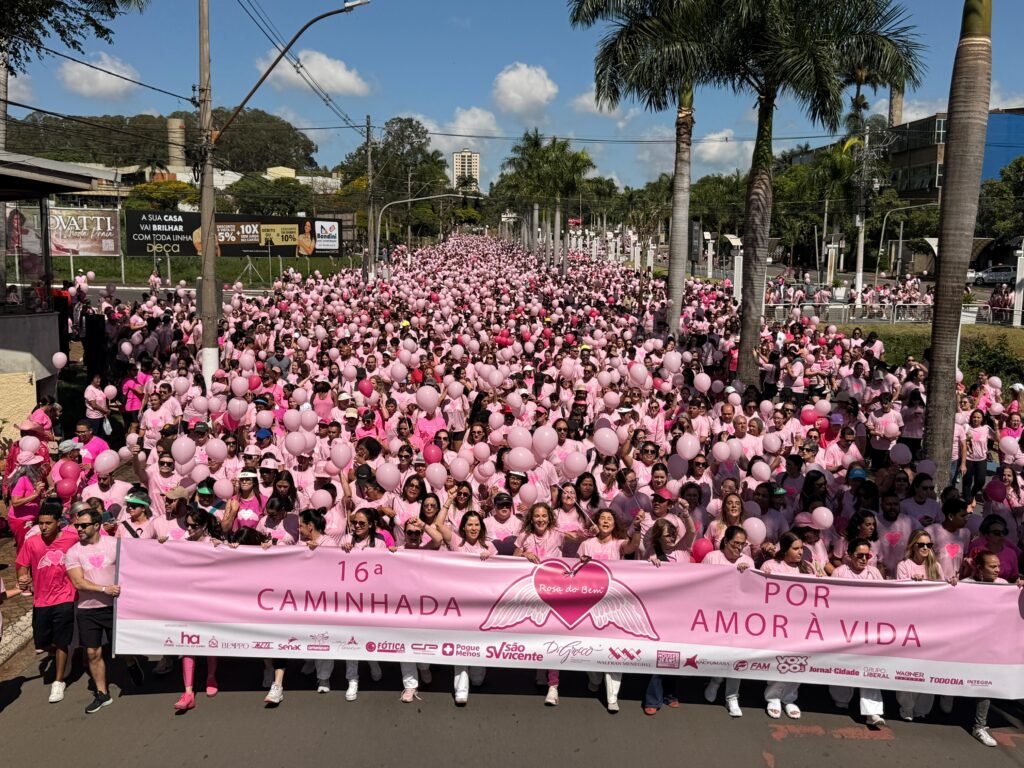 Mais de 10 mil pessoas participam da 16ª Caminhada do Rosa do Bem em Americana